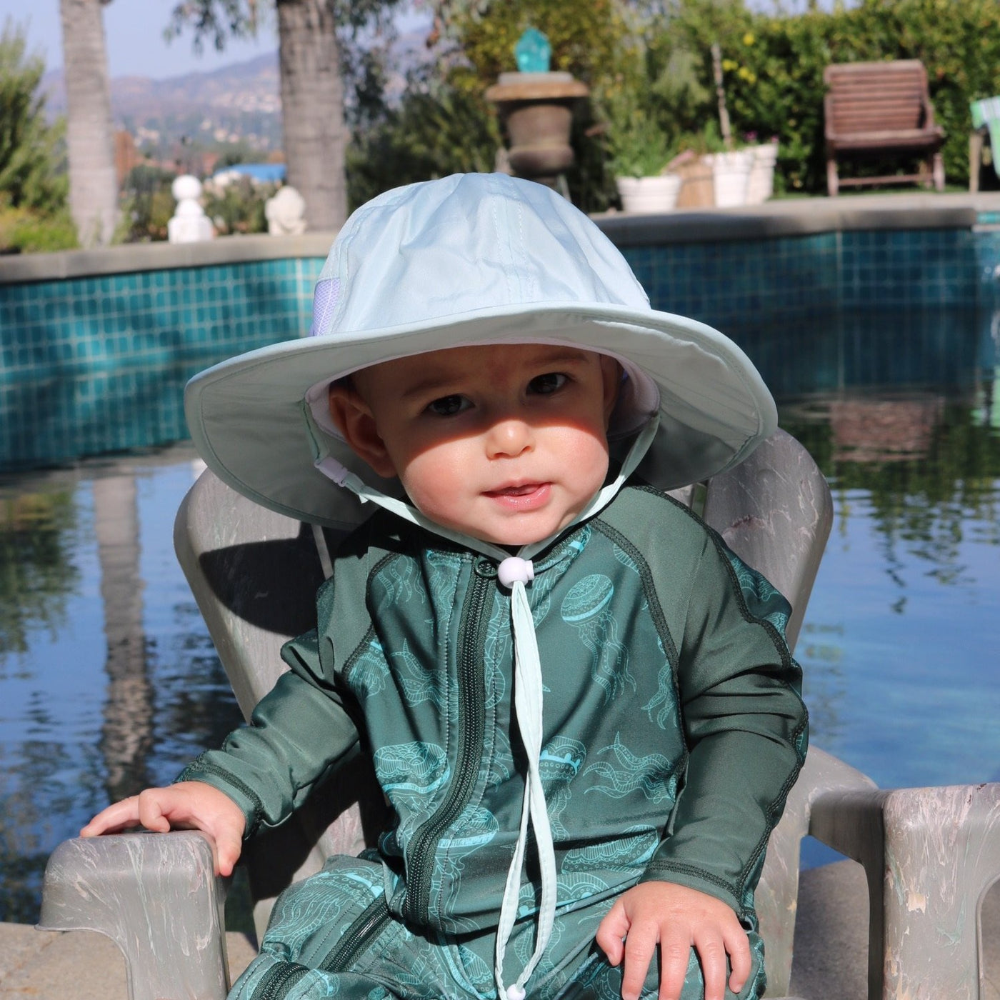 SwimZip Kids Wide Brim Sun Hat 