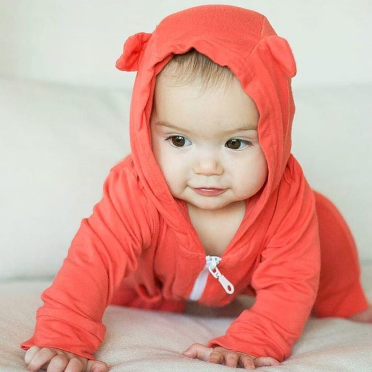 Baby Long Sleeve Romper with Zipper - UPF 50+ Protection